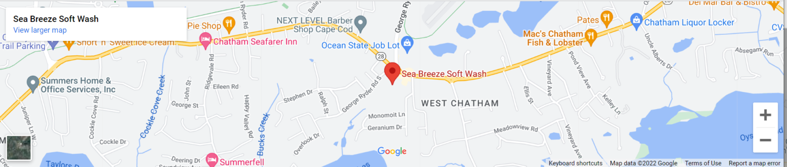 Map Showing Sea Breeze Soft Wash Location